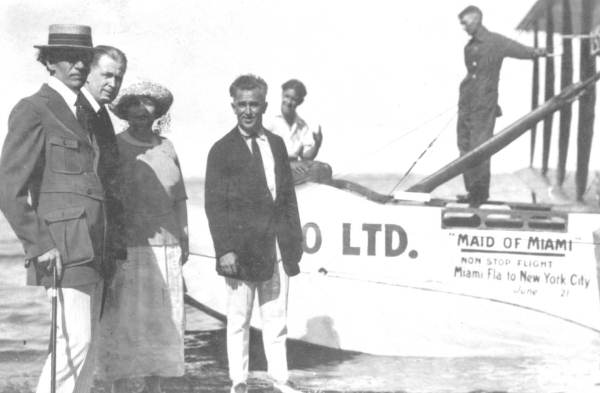 Christening of flying boat "Maid of Miami".