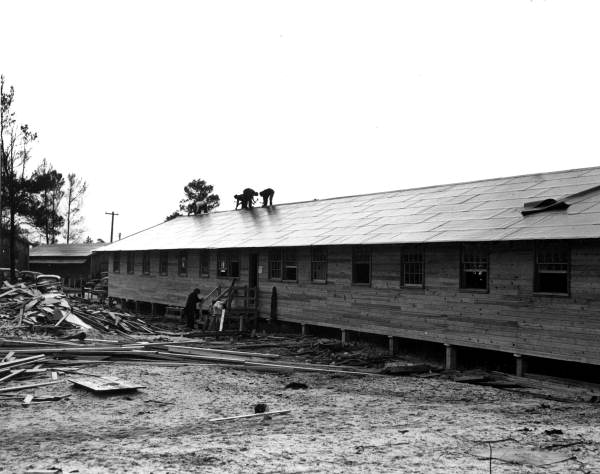 Barracks being worked on at Camp Blanding - Starke, Florida