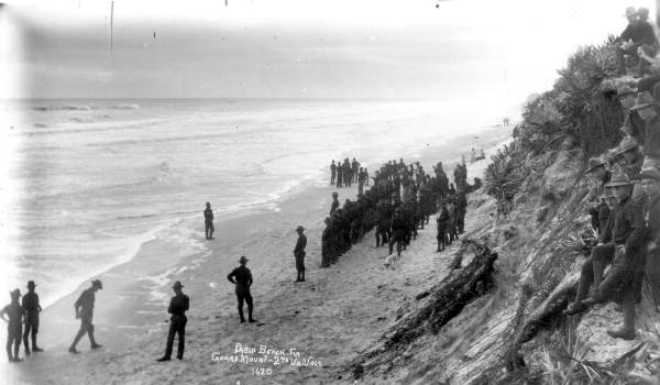 2nd Virginia Volunteers guard mount on the beach - Pablo Beach, Florida.