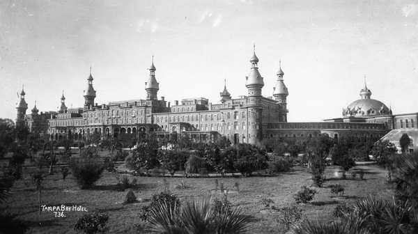 Looking across the grounds at the Tampa Bay Hotel - Tampa, Florida.