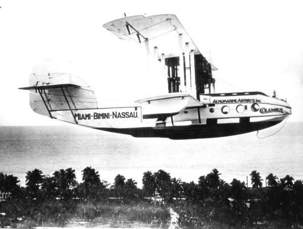 Seaplane in flight.