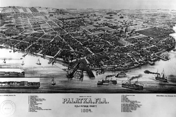 Bird's eye view of the city - Palatka, Florida