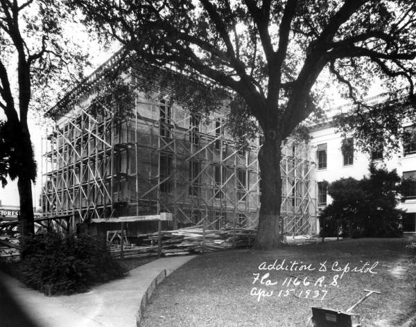 Looking northeast at north wing addition of the Old Capitol - Tallahassee, Florida.
