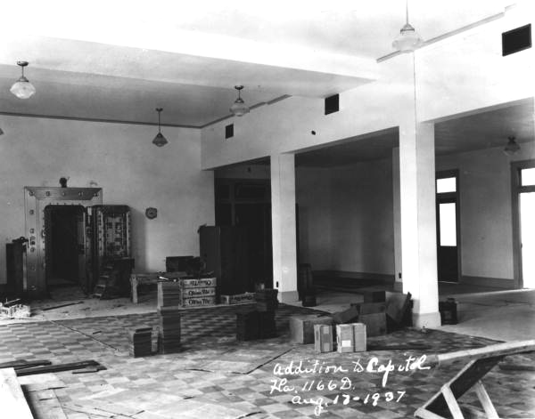Interior of North wing addition to Old Capitol..