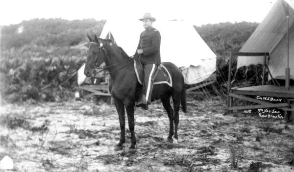 Colonel William J. Bryan of the 3rd Nebraska Volunteers - Pablo Beach, Florida.