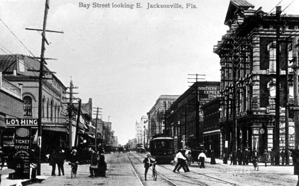 Looking East down Bay street - Jacksonville, Florida.