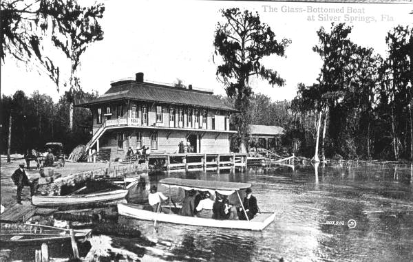 The Glass-bottomed boat at Silver Springs, Florida.