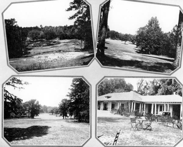 Four views of the Tallahassee Country Club and golf course - Tallahassee, Florida.