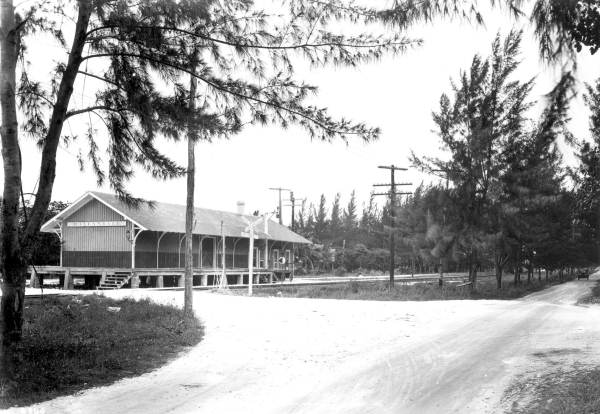 Florida East Coast Railway depot - Hallandale, Florida.