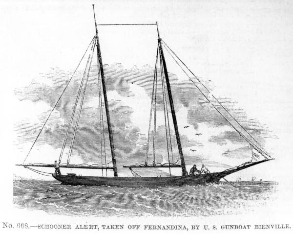 Schooner Alert, taken off Fernandina, by U.S. gunboat Bienville.