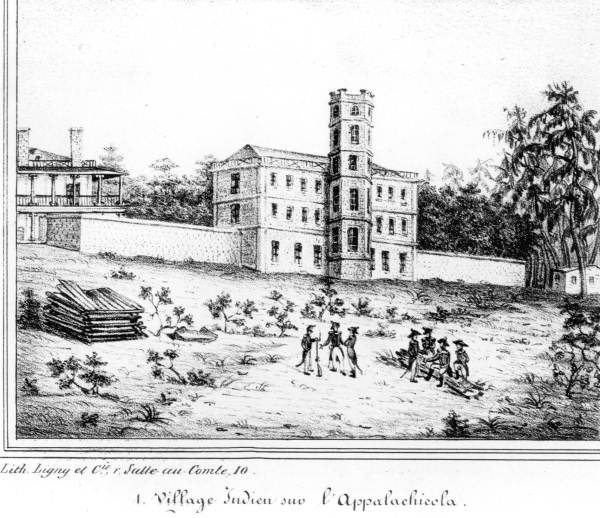 Drawing of Montvernon arsenal - Chattahoochee, Florida