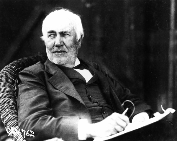 Thomas A. Edison at Key West navy base during World War I