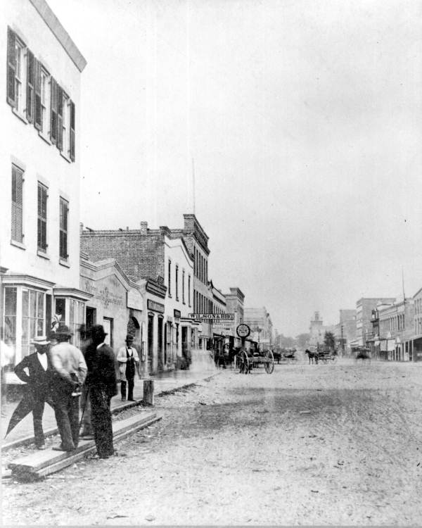 Looking down Bay street - Jacksonville, Florida.