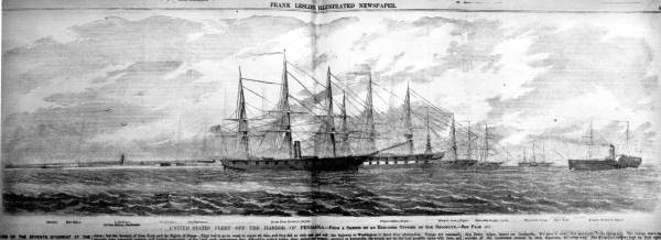 United States fleet off the harbor of Pensacola..