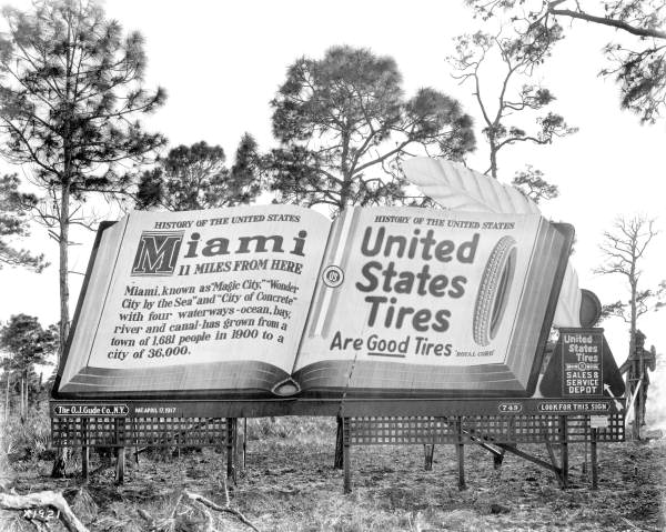 Billboard for United States Tires - Miami, Florida.