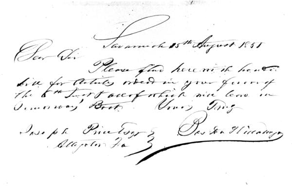 Unidentified letter - Alligator, Florida