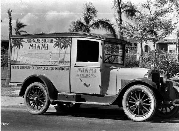 Truck advertising for chamber of commerce - Miami, Florida.