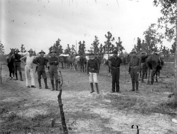 Soldiers at the Signal Corps camp during the Spanish-American war - Jacksonville, Florida