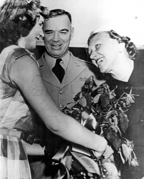 General James A. Van Fleet at homecoming celebration - Bartow, Florida