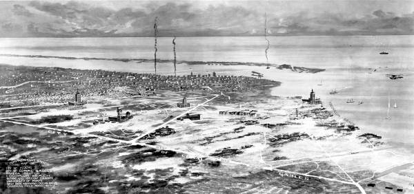 Comprehensive birdseye map of - City of Miami : City of Coral Gables : Riviera Section : Cocoplum Beach ....
