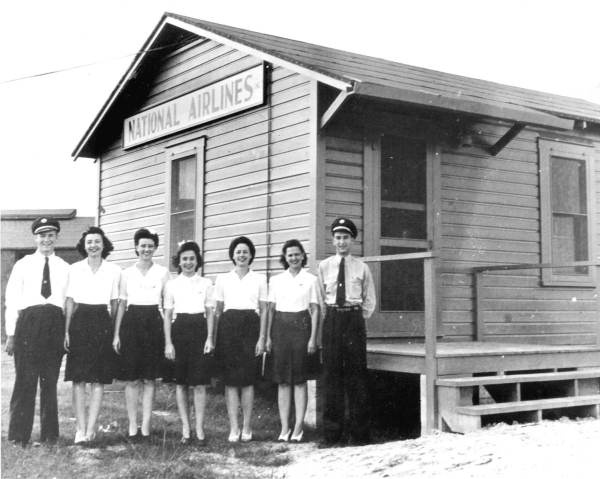 Florida Memory National Airlines Station Crew At Fort Myers