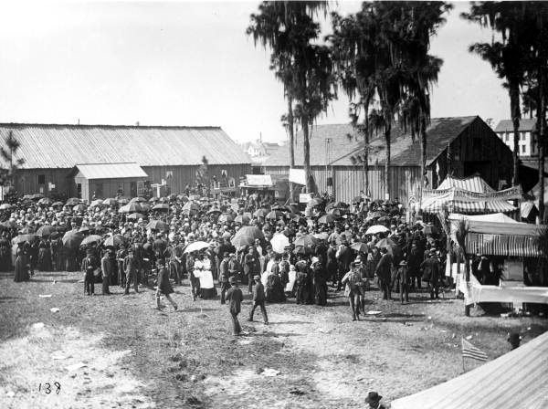 Crowds gathered at the fair - Orlando, Florida.