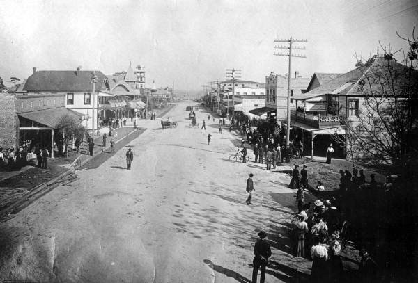 Bird's eye view looking east down Central Avenue - Saint Petersburg, Florida.