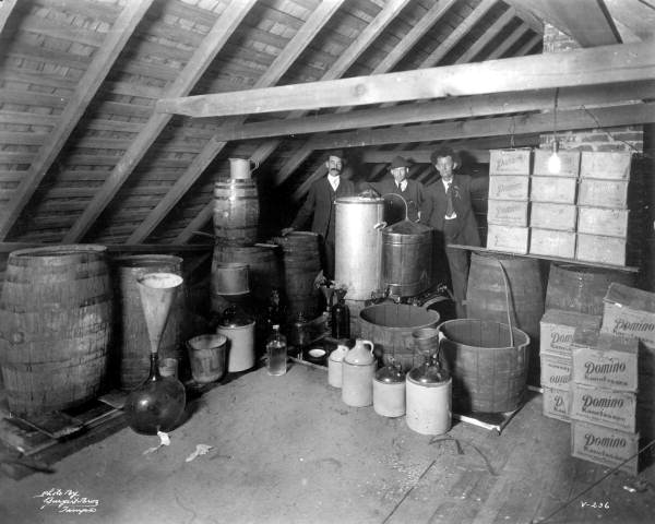 Moonshine still in house attic - Tampa, Florida
