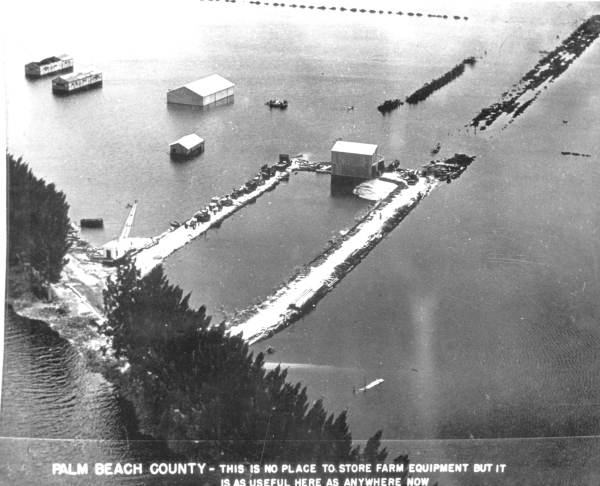 Aerial view of flooded area - Palm Beach County, Florida.