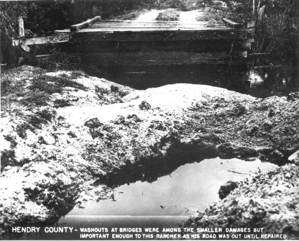 Washed out bridge - Hendry County, Florida