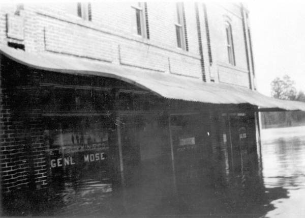 View of flooded store - Chattahoochee, Florida.
