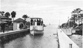 Boat entering locks at Lake Okeechobee