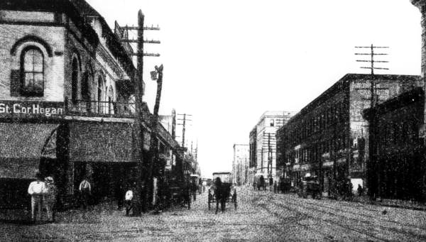 Looking down Bay Street - Jacksonville, Florida.