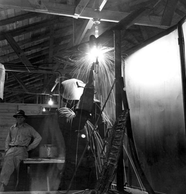 Welding at the NYA's Camp Roosevelt - Ocala, Florida