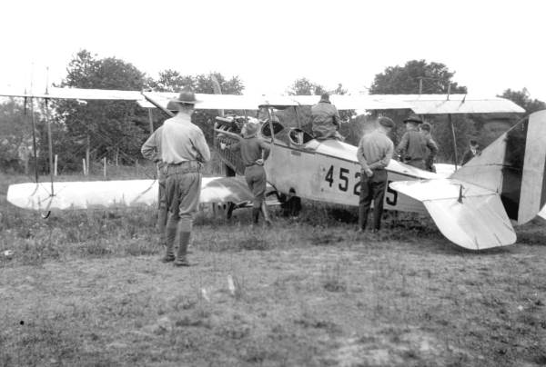 Biplane on the College Arms Hotel golf course - De Land, Florida