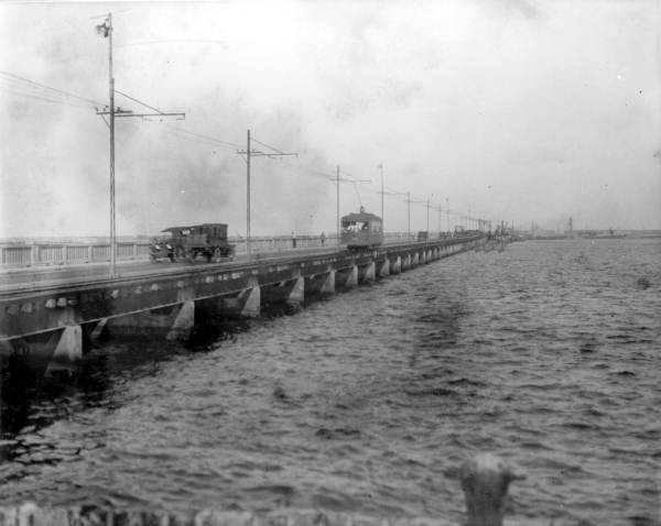 County causeway - Miami Beach, Florida.