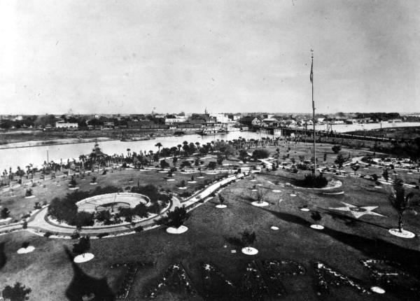 Looking southeast from the Tampa Bay Hotel - Tampa, Florida.