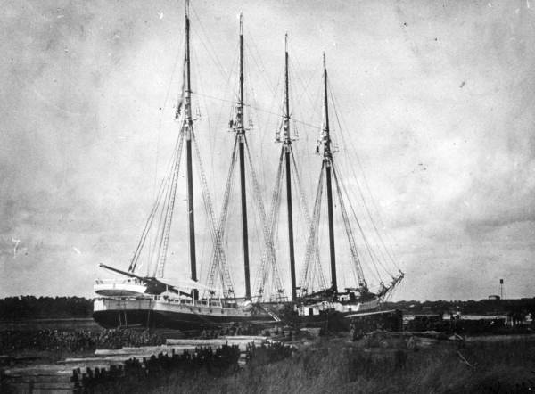 Putnam Lumber Company ship "J.W. Clise" docked at Commodore Point - Jacksonville, Florida.