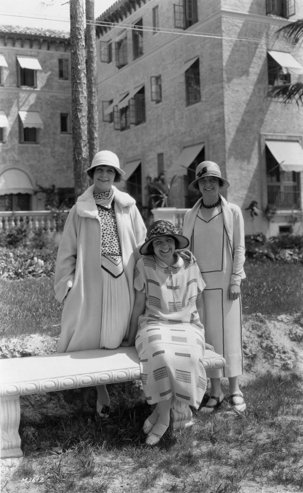 Ladies on a bench at the Casa Loma hotel - Coral Gables, Florida