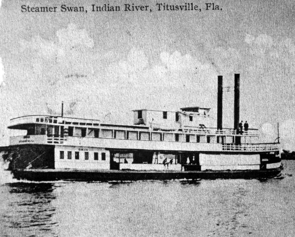 Steamboat "Swan" on the Indian River - Titusville, Florida.