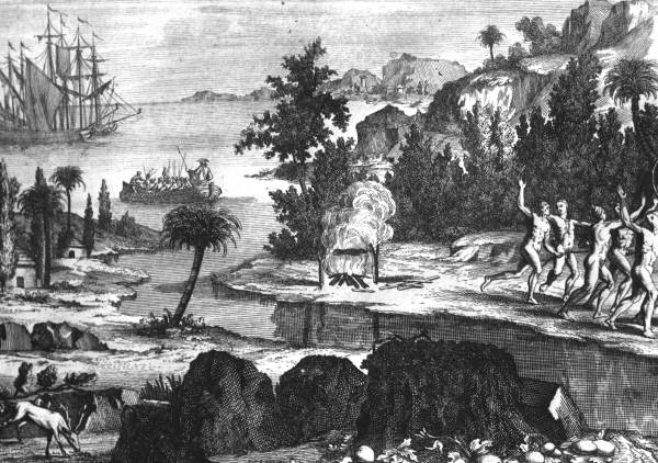 Arrival of the Spanish at a Timucua village