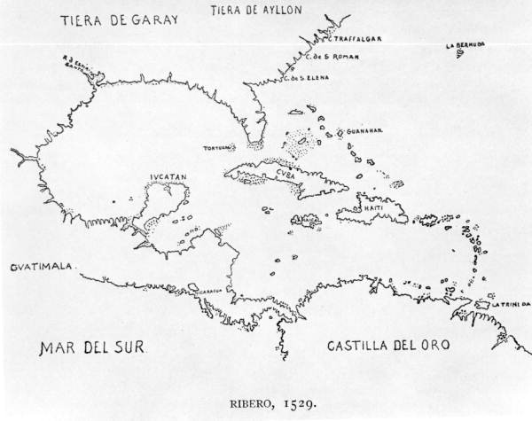 Map of the Gulf of Mexico including Florida