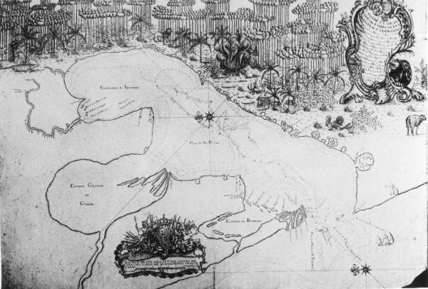 Early Spanish map of the Tampa Bay area.