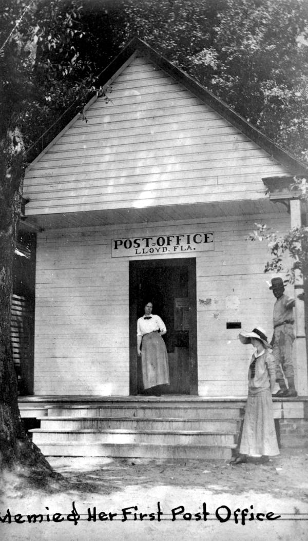 Memie and her first post office - Lloyd, Florida
