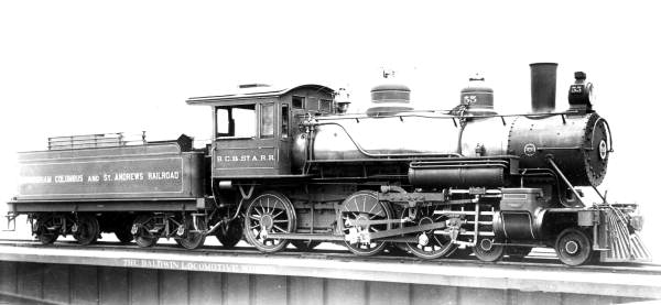 Birmingham, Columbus & St. Andrews Railroad engine #55