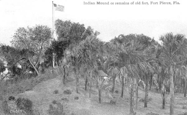 Indian mound or remains of an old fort - Fort Pierce, Florida.