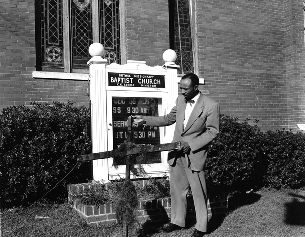 Reverend C.K. Steele at the Bethel Missionary Baptist Church - Tallahassee, Florida.