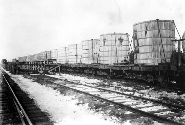 Cypress tanks used to ship fresh water to the keys
