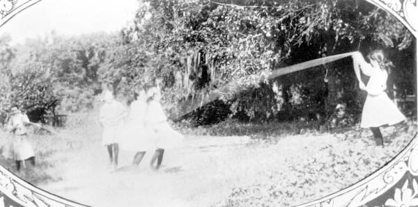 Mary Hays and friends jumping rope - Tallahassee, Florida.