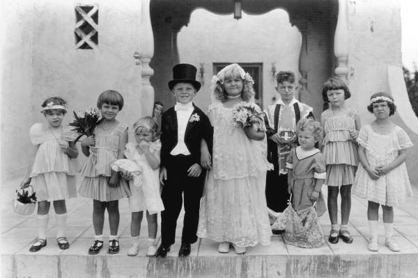 Children dressed up for a mock wedding - Coral Gables, Florida